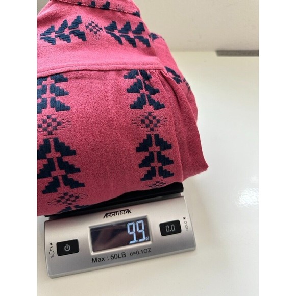 Elan Women's Clara Dress Embroidered Long Sleeve Tiered Pink Blue Size Small - Picture 9 of 9